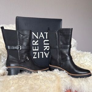 Naturalizer Black Moto Tex Boots